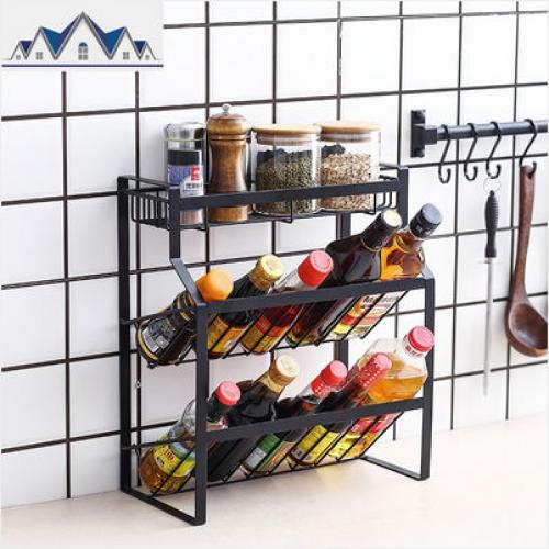 北欧厨房用品油盐酱醋瓶收纳架置物架桌面多功能调味品架子调料盒