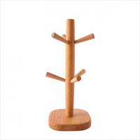 北欧简约家用创意实木水杯架咖啡杯马克杯挂架客厅厨房榉木收纳架